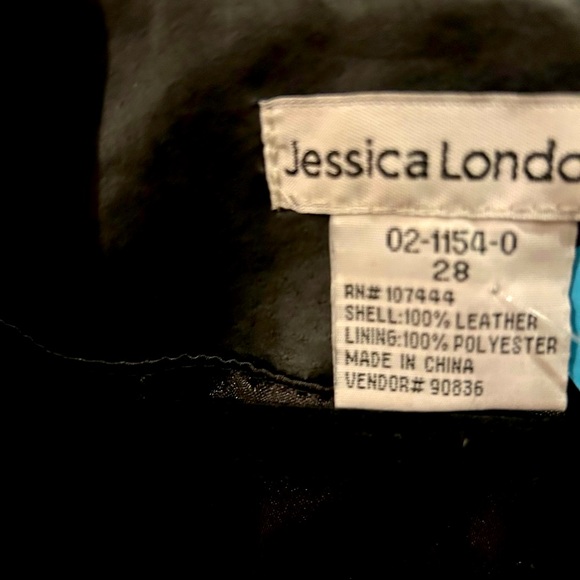 Jessica London Women’s 100% Leather cropped open front coat jacket #107444 - Picture 6 of 12